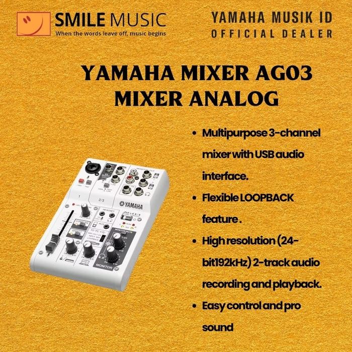 Yamaha AG03 Mixer & USB Audio Interface