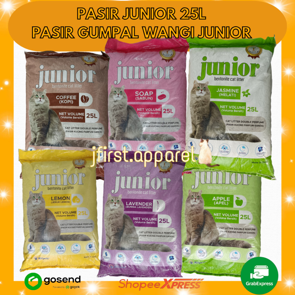 WIDHISTORE PASIR JUNIOR 25L | JUNIOR PASIR 25 LITER | PASIR KUCING JUNIOR KHUSUS INSTANT