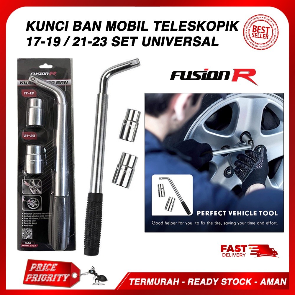 NAJMAHSHOP KUNCI RODA BAN SERBAGUNA L BISA PANJANG PENDEK UK BAUT 19 & 21 / KUNCI L BAN MOBIL