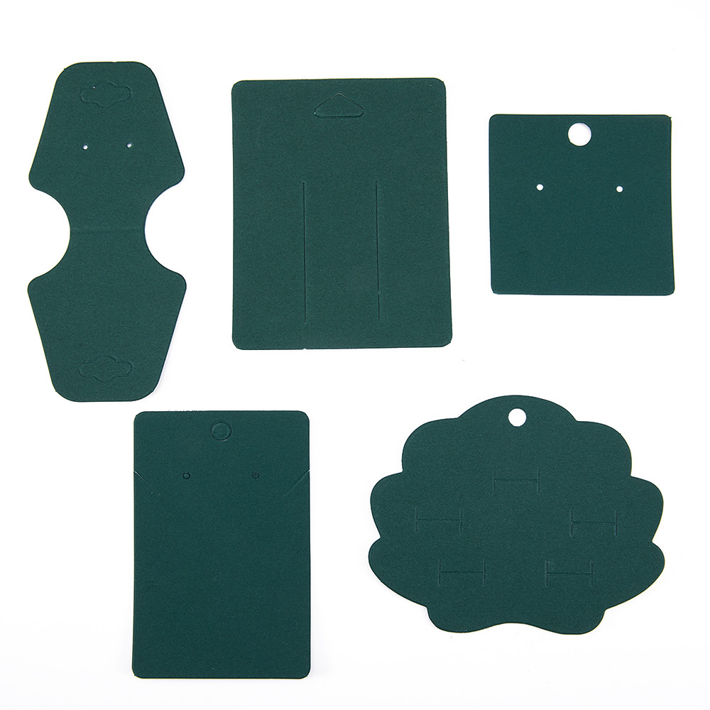 

50pcs Green Jewelry Packaging Cards Earring Card Necklace Card Rings Card Bracelet Cards Hair Clips Retail Display Tags