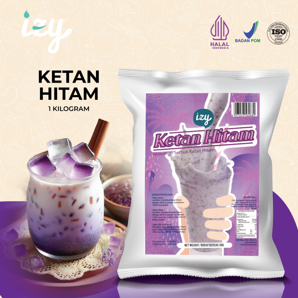 

Izy Powder Drink Ketan Hitam - Bubuk Minuman Cita Rasa Lokal 1 Kg