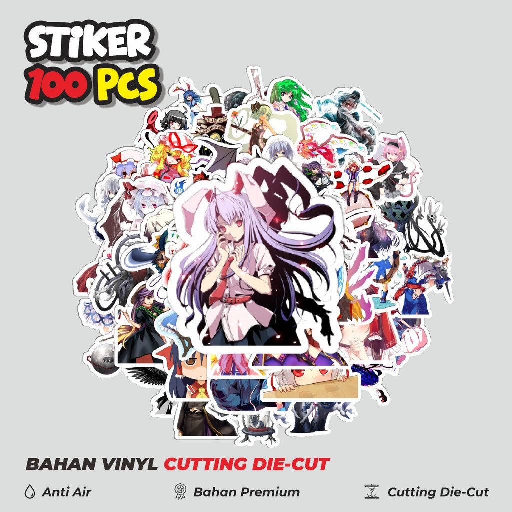 

Terbaru! 50 pcs Stiker Game Series Touhou Project Karakter Mix 5 Dekorasi Lucu Kreatif untuk Notebook, Skateboard, HP