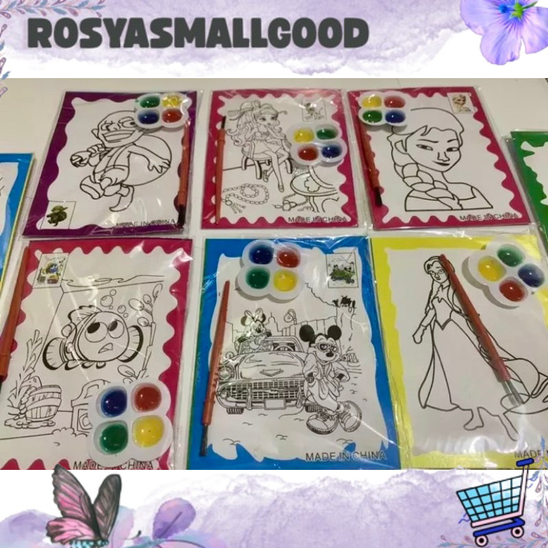 

VIRRAALL Mainan Edukasi Anak Mewarnai Cat Air Kecil Menggambar Lukis Painting Coloring PGM PUSAT