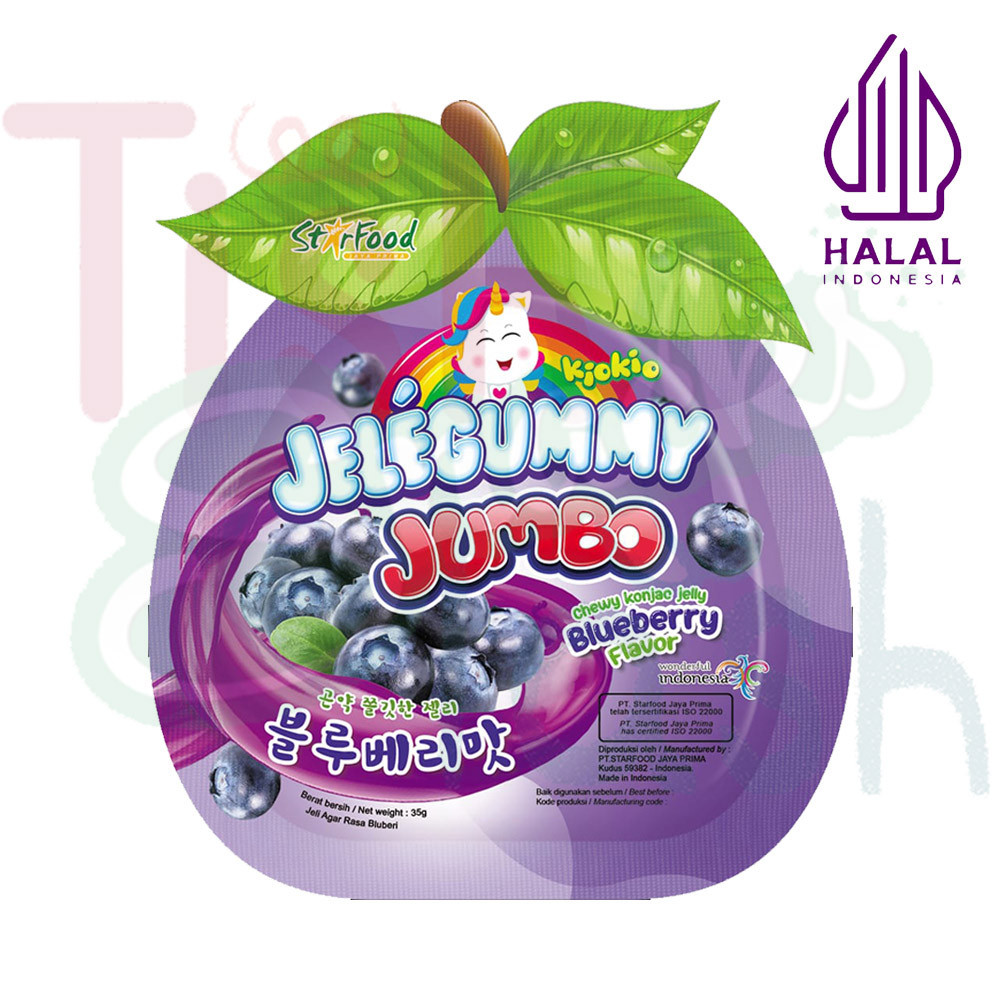 

Kiokio Jelegummy Jumbo Chewy Konjac Bluberry 35gr Snack Cemilan Strawberry Jelly Makanan GROSIR