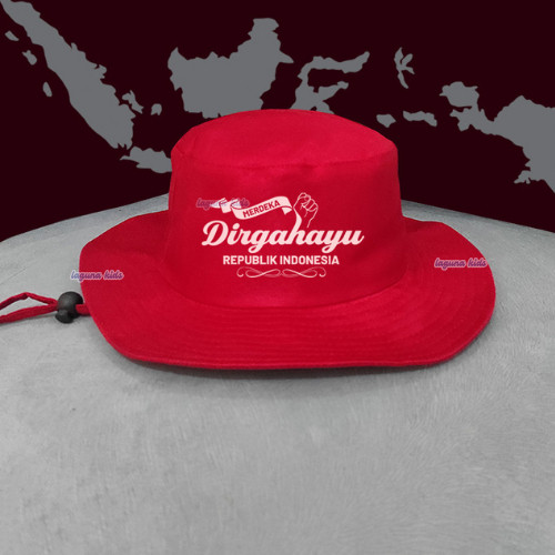 GRATIS BORDIR NAMA - Topi Rimba Kemerdekaan Indonesia Topi rimba pria wanita agustusan (TULIS NAMA D