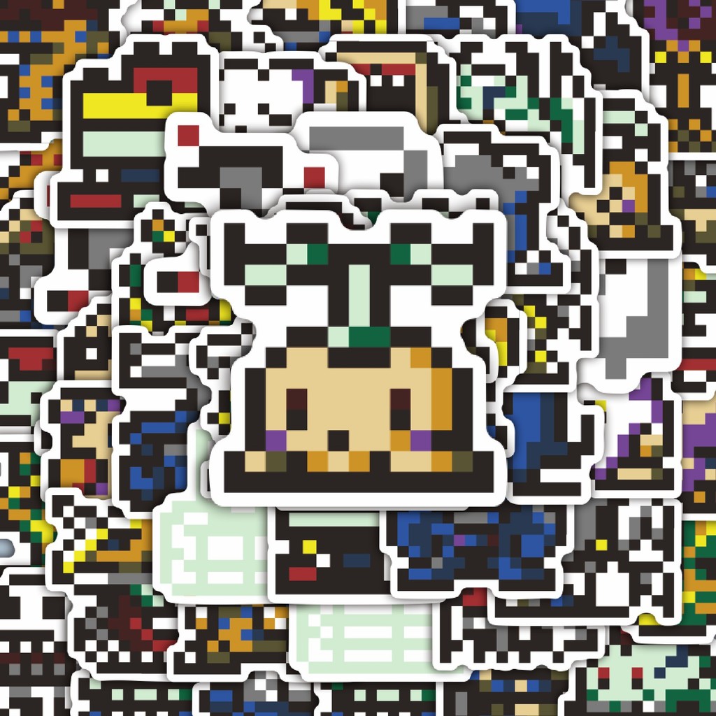 

100PCS Lucu Stiker Pixel Digimon V14 Stiker Aesthetic Stiker Anti Air Stikers Berperekat Waterproof sticker decal buat Motor Helm Buku Journal Koper Casing HP Laptop Botol Minum Hadiah anak