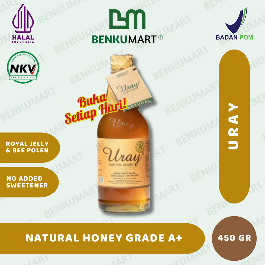 

Madu Uray 450 gr | Grade A+ Natural Honey 100% | Madu Lebah Alami (450gr)
