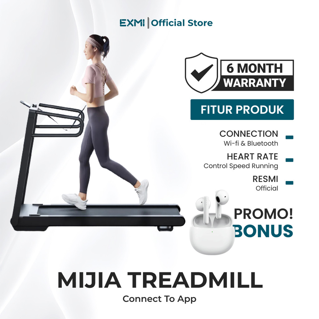 Xiaomi Mijia Treadmill Lipat Smart untuk Lari & Jalan Portable Cocok Rumah/Apartemen