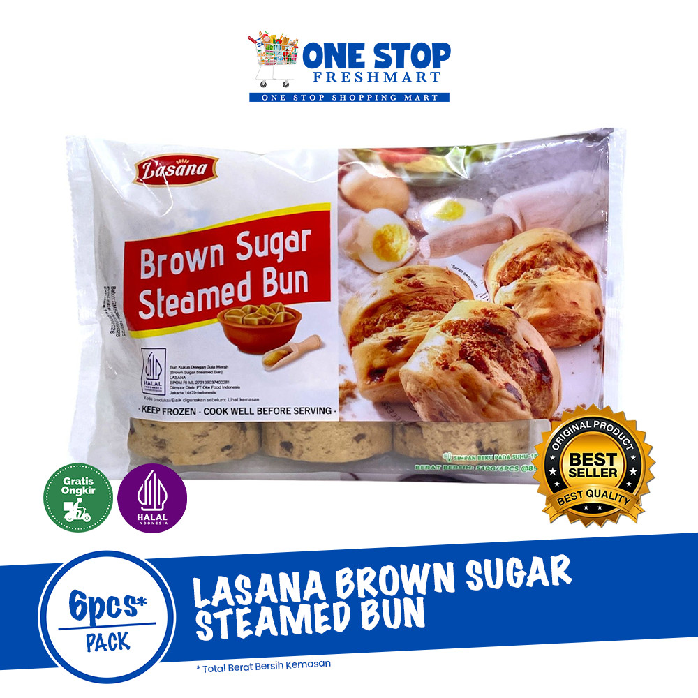 

LASANA BROWN SUGAR STEAMED BUN ISI 6PCS