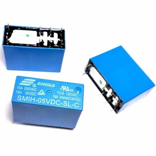 Relays SMIH-05VDC-SL-C relay power 8 Pin Kaki 5V 16A Songle SMIH - SM