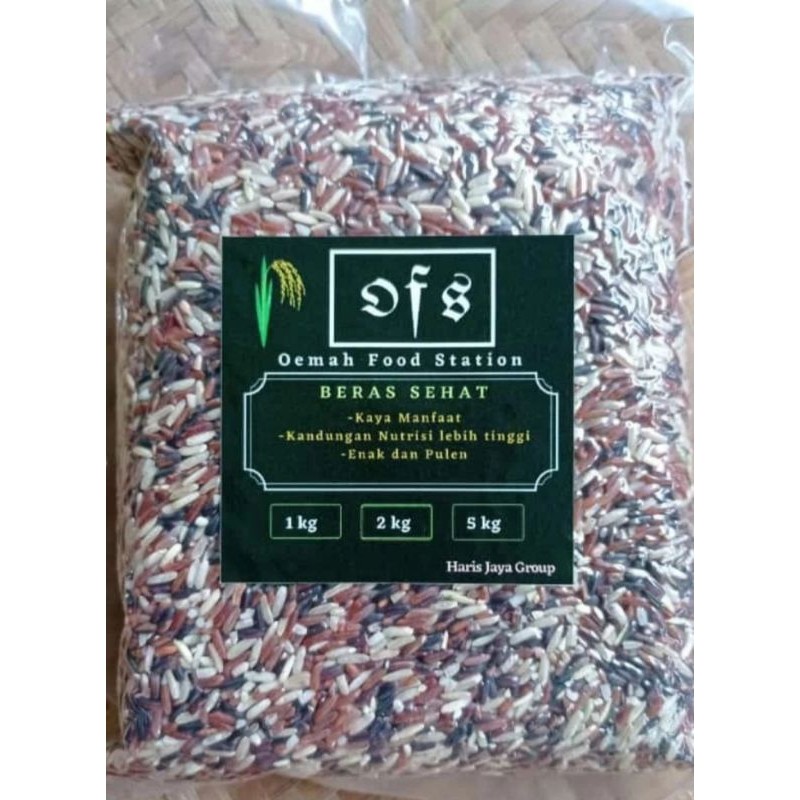 

Beras Mix Campur Merah Coklat Hitam Bergizi Organik 1Kg