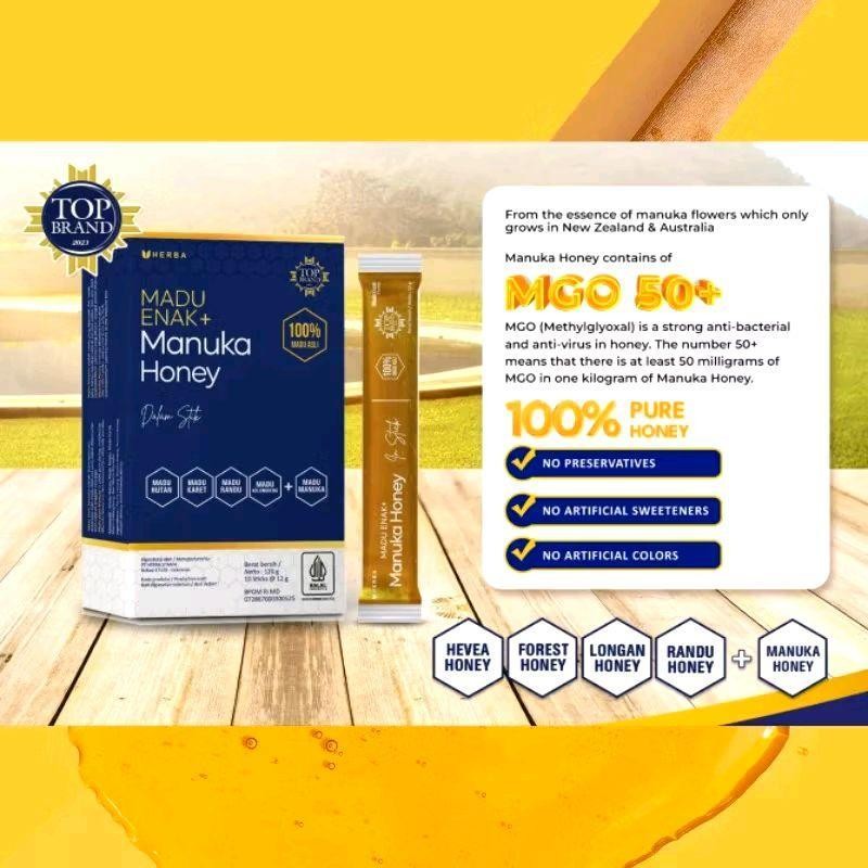 

MADU ENAK MANUKA HONEY STICK - 1 Box 10 Stick