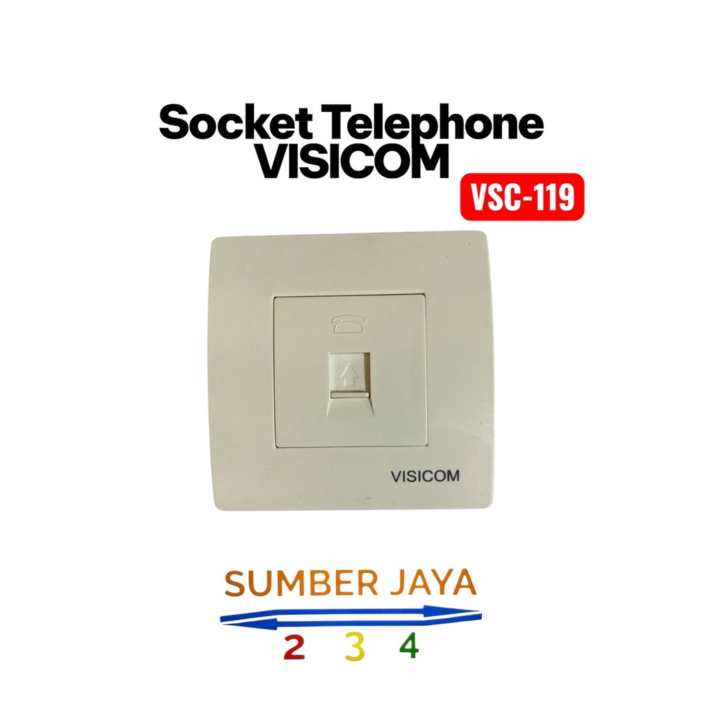IB Socket Telephone VISICOM VSC-119 Classic Series / IB Stop Kontak Telepon saklar skaklar