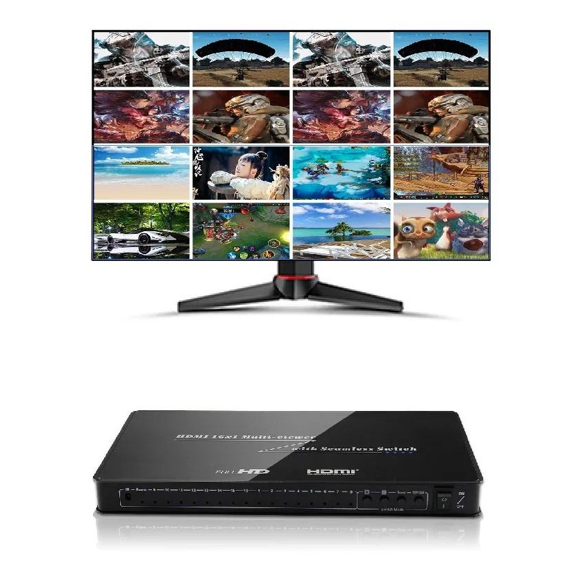 New model hdmi 16x1 multiviewer with seamless switcher in Shenzhen factory