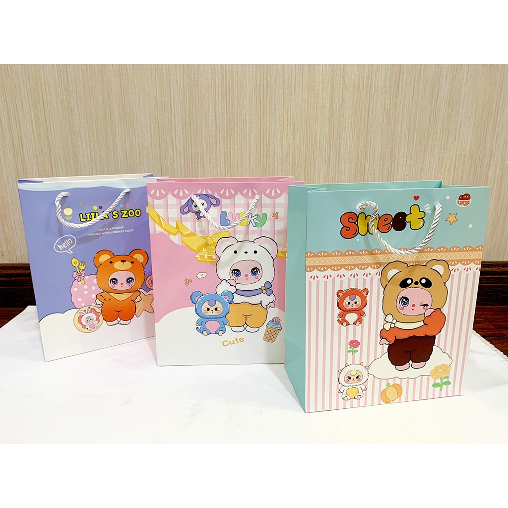 

Paper Bag Tali Karakter Beruang Lucu/ Tas Kado Ulang Tahun/ Goodie Bag