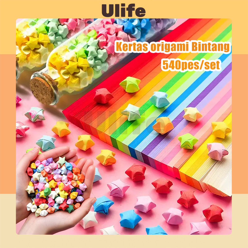 

540 Kertas Origami Bintang / Kertas Origami Bintang / Warna Origami Star Paper