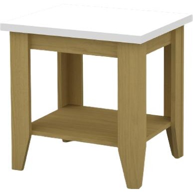 ZYO Emma - Dekoruma Side Table / Meja Samping / Nakas Minimalis / Meja Kopi Particle Board - White &