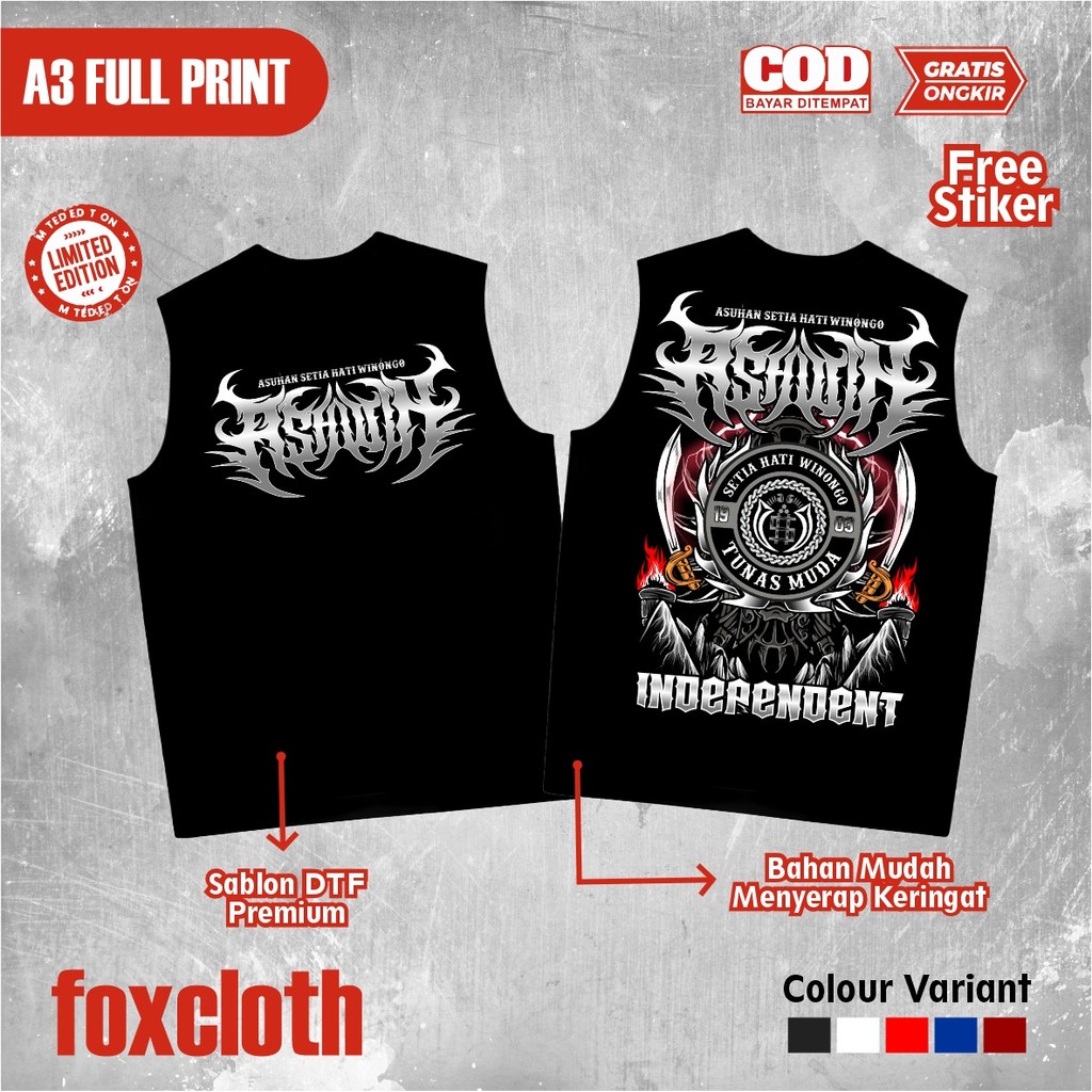 KAOS SINGLET PSHW ASUHAN SETIA HATI WINONGO ASIN INDEPENDENT SINGLET PSHW TERBARU - SINGLET PSHW LAM