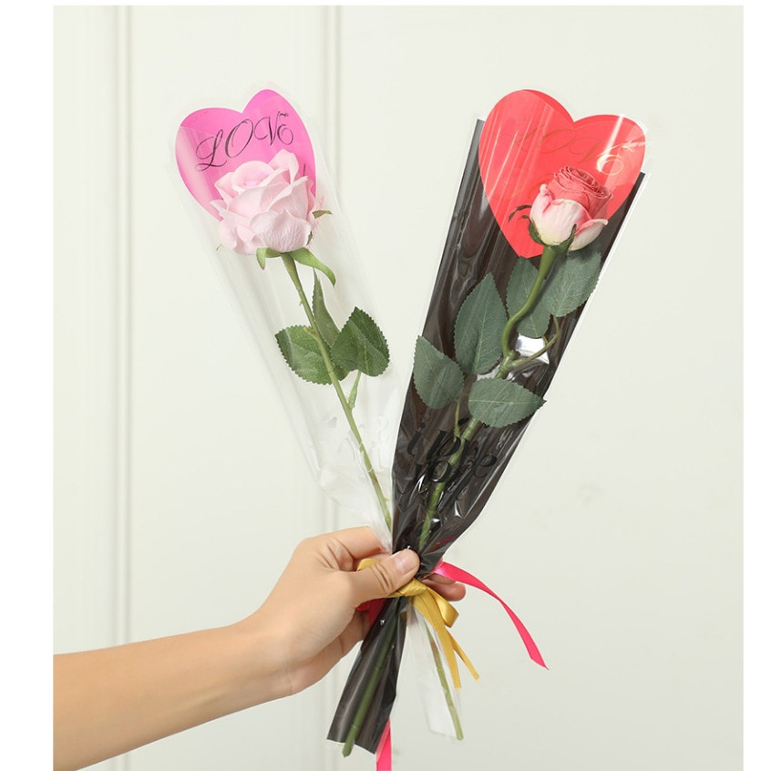 

PLASTIK SINGLE FLOWER EMO LOVE PRINTED KOREAN STYLE PLASTIK BUNGA TANGKAIAN SATUAN