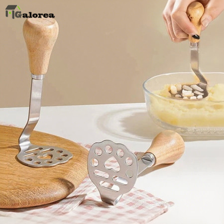 

Galorea Potato Masher Stainless Steel / Alat Penghancur Pisang Tipe Dorong / Potato Crusher