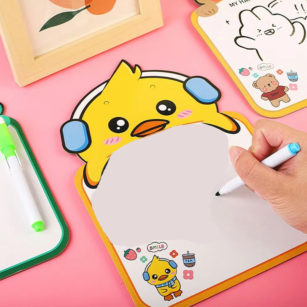 

Papan Tulis Mini Anak Karakter Lucu Free Spidol Bisa Dihapus