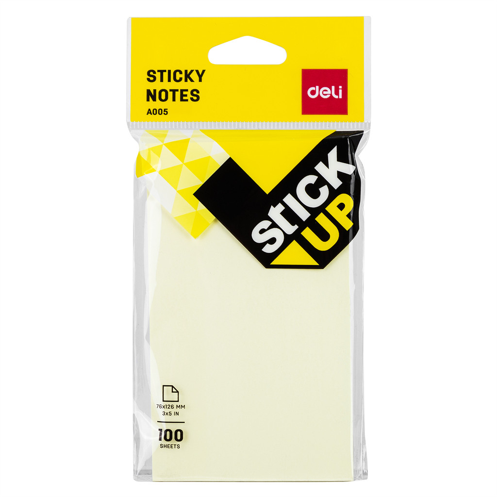 

Deli | Sticky Note Stick Up | 76mm x 126mm | 100 lembar | EA00552