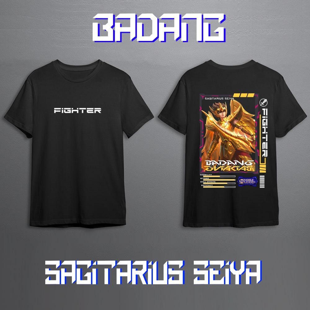KAOS MOBILE LEGEND HERO BADANG SKIN SAINT SEIYA SKIN TERBARU KAOS GAMIN MLBB BADANG FIGHTER FULL SKI