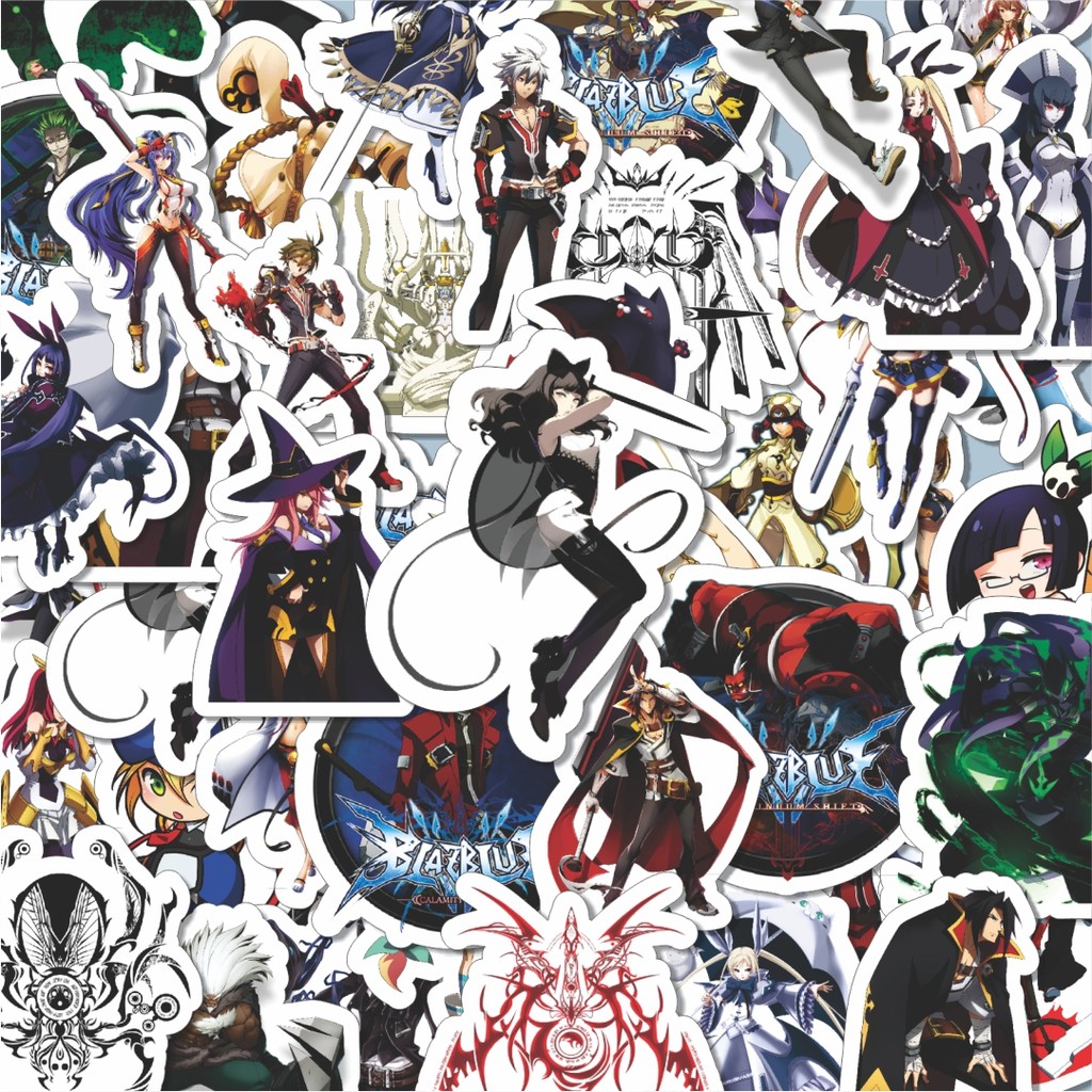 

100PCS Lucu Stiker Game Series Blaz Blue Karakter Mix 1 Stiker Aesthetic Stiker Anti Air Stikers Berperekat Waterproof sticker decal buat Motor Helm Buku Journal Koper Casing HP Laptop Botol Minum Hadiah anak