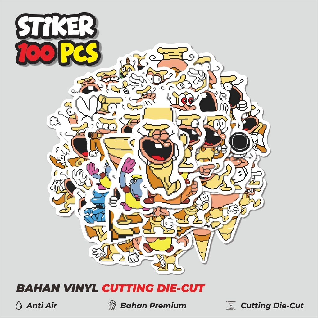 

Terbaru! 50 pcs Stiker Pizza Tower V7 Dekorasi Lucu Kreatif untuk Notebook, Skateboard, HP