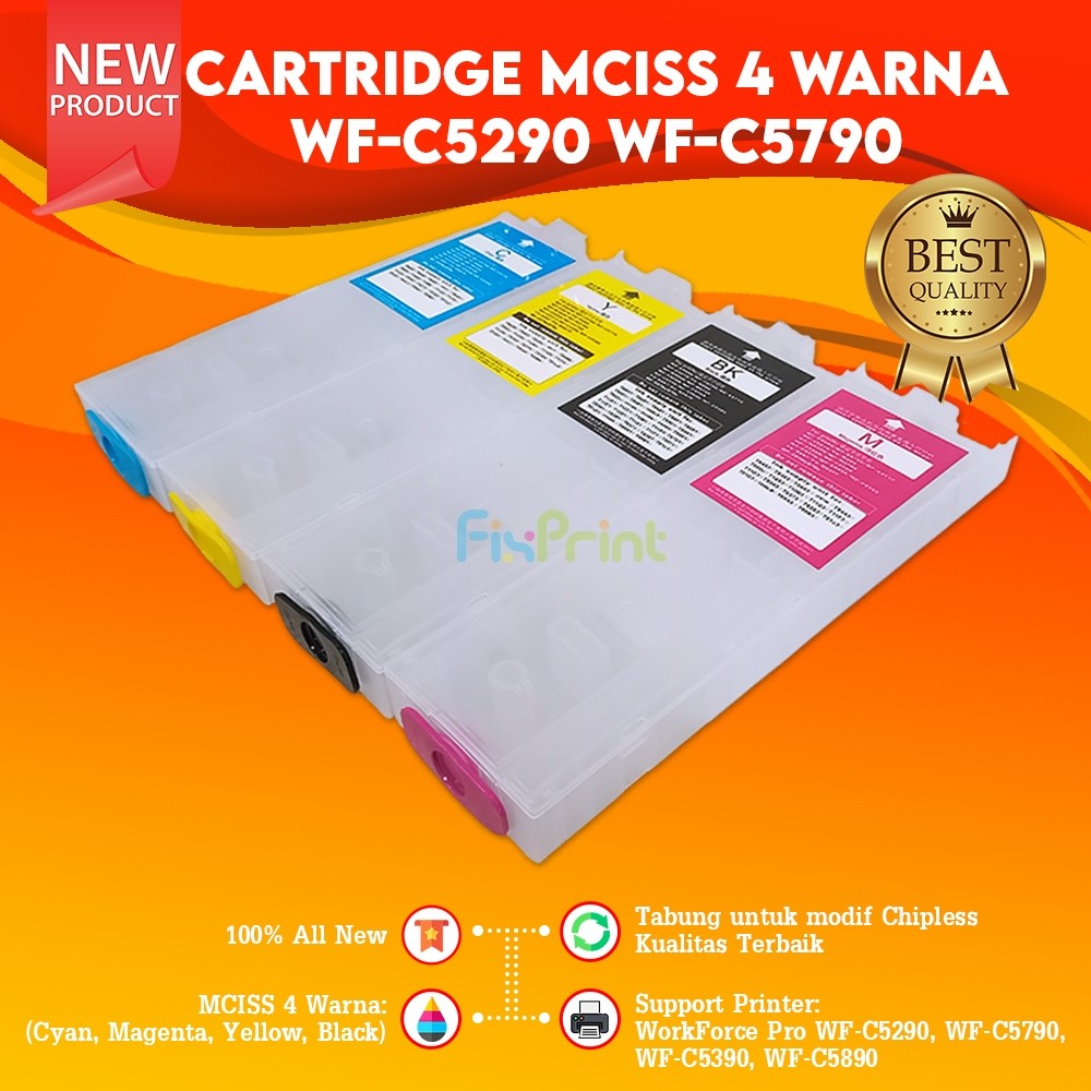 CISS Tinta Epson Cartridge T948 Black Cyan Magenta Yellow WF-C5290 C5790 WF-C5790 WF-C5390 WF-C5890
