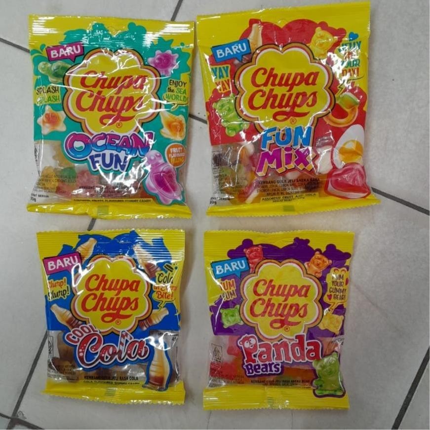 

Chupa Chups Permen Jeli Candy Jelly Rasa COOL COLA / PANDA BEARS / FUN MIX / OCEAN FUN