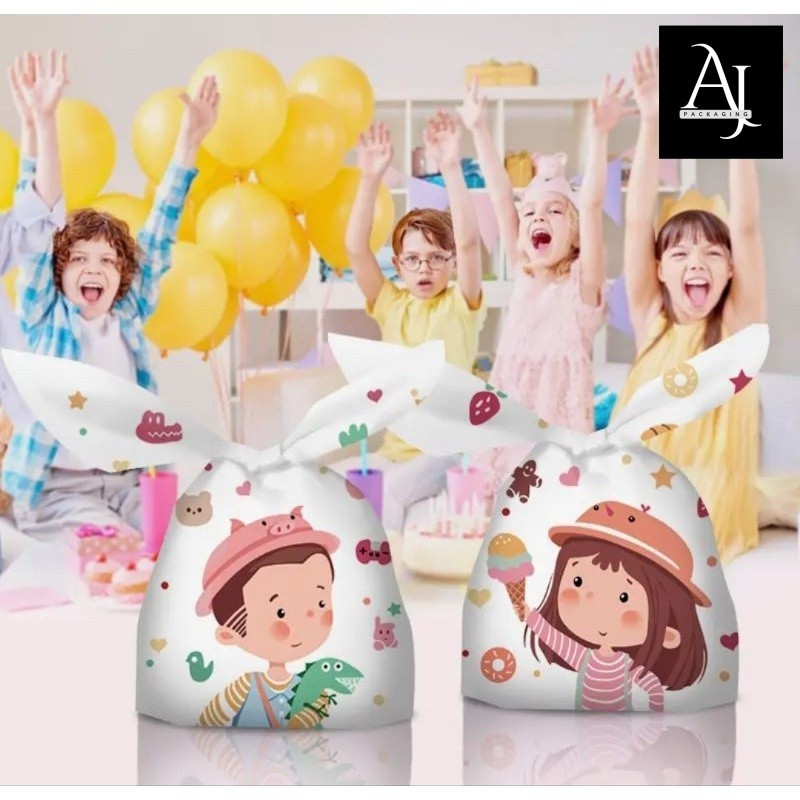 

10 Pcs Rabbit Bag motif lucu karakter animal kartun size S 14x23 cm model ikat kelinci