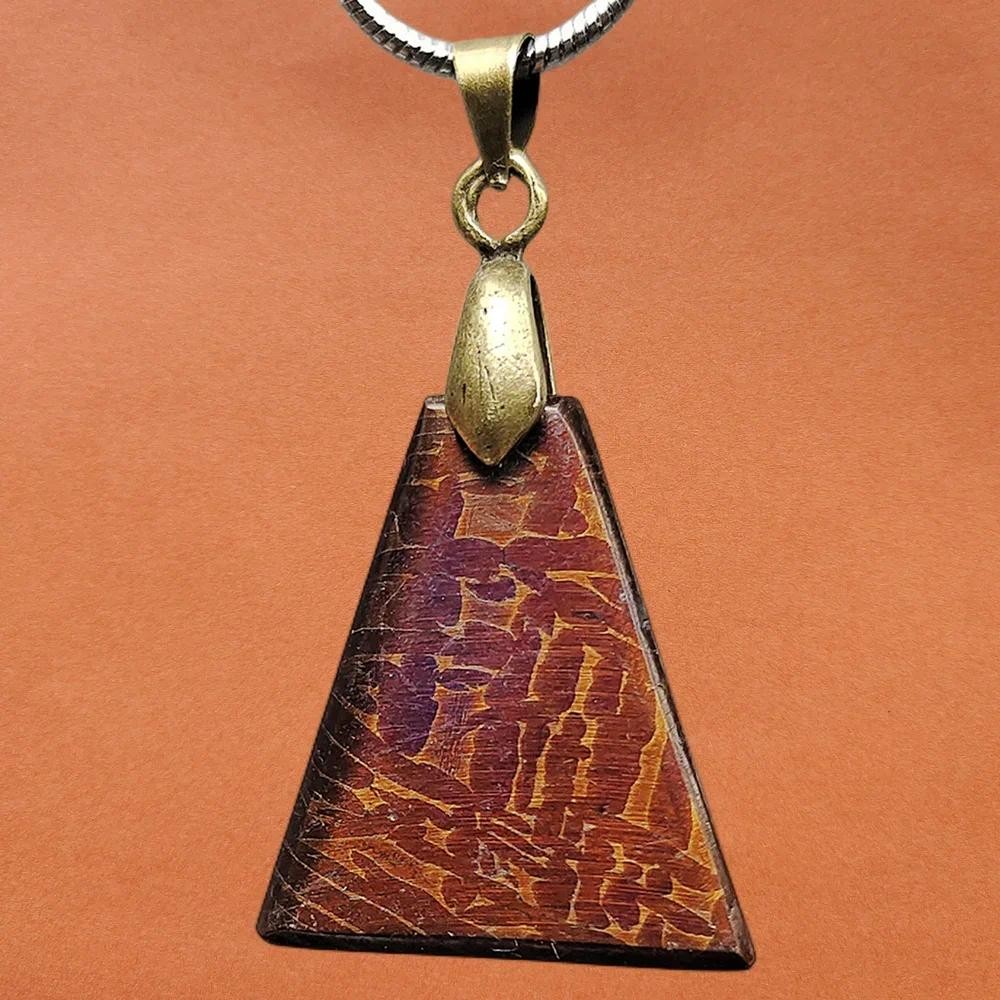 Muonionalusta Iron Meteorite Pendant Natural Iron Meteorite Material Necklace Iron Meteorite Specime