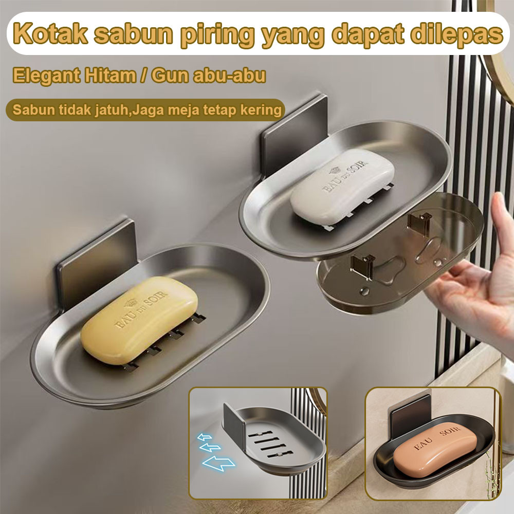 Rak Mandi Minimalis Tidak Perlu Pengeboran Sabun Tahan Air Toilet