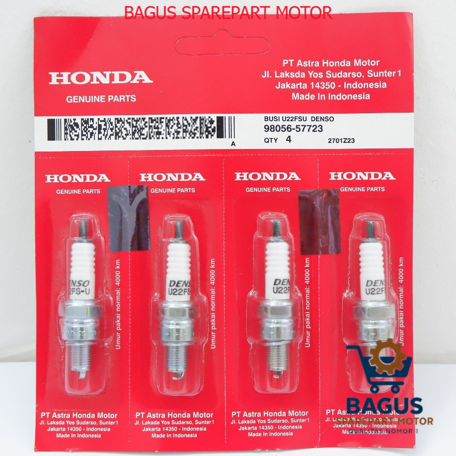Busi Honda Grand Original AHM U22FSU 4 PCS Busi Legenda - Revo - Supra - Supra FIT - Supra X Part mo