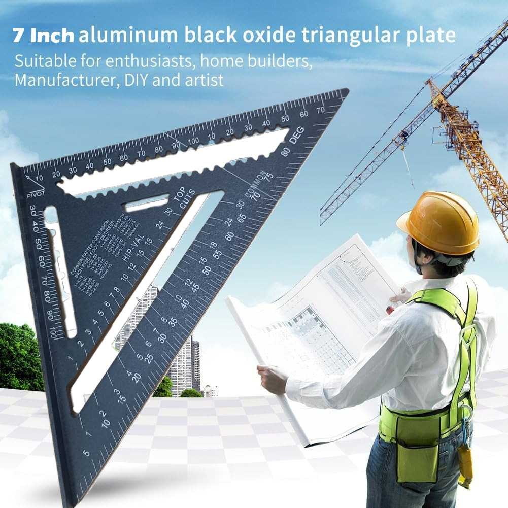 

VKTECH Penggaris Siku Mistar Triangle Ruler Aluminium 7 Inch - A10D01 [ FIFAA ]