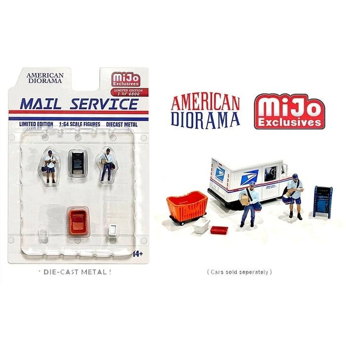 BEST AD-76491 - American Diorama 1:64 Mijo Exclusive Mail Service Figure Set ATS...
