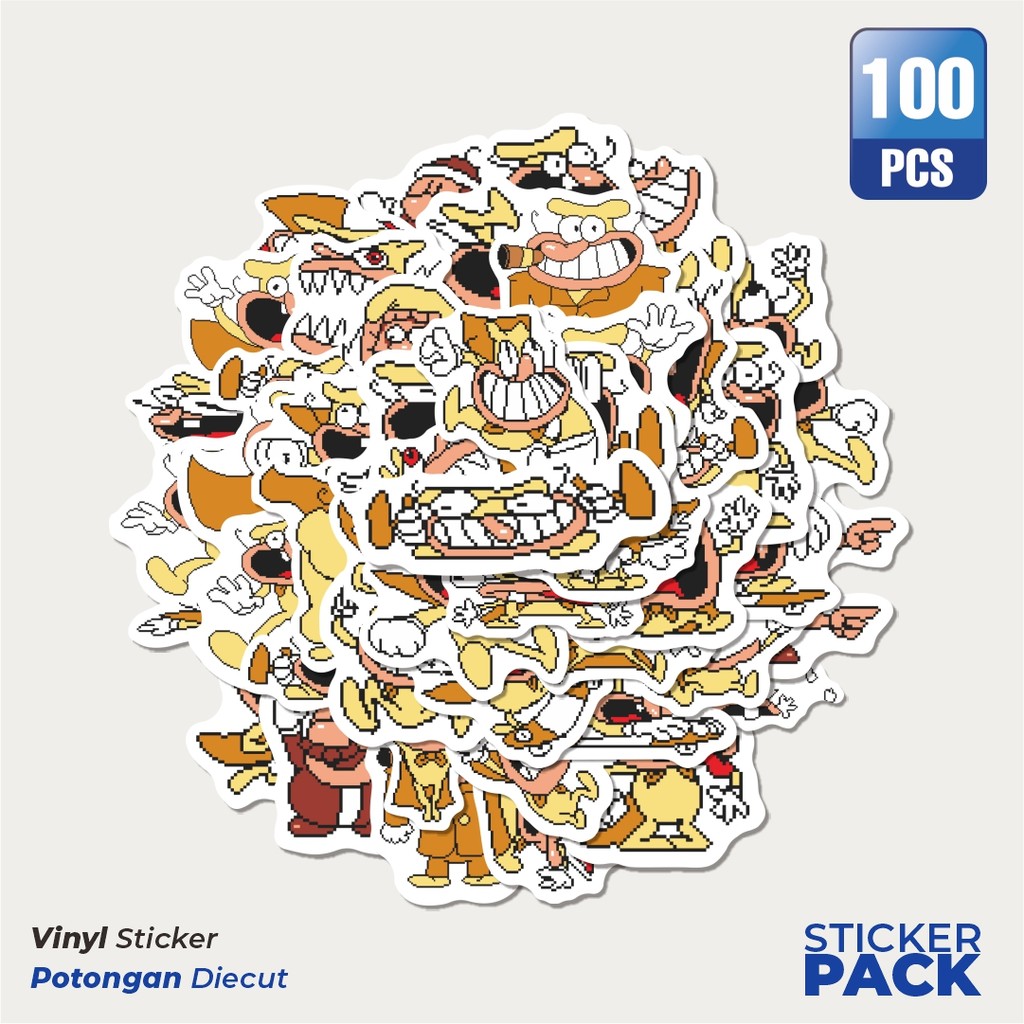 

MURAH 100 PCS Stiker Pizza Tower V11 Waterproof Aesthetic- Untuk Laptop, Motor, dan Helm - Paper Stationery Pack