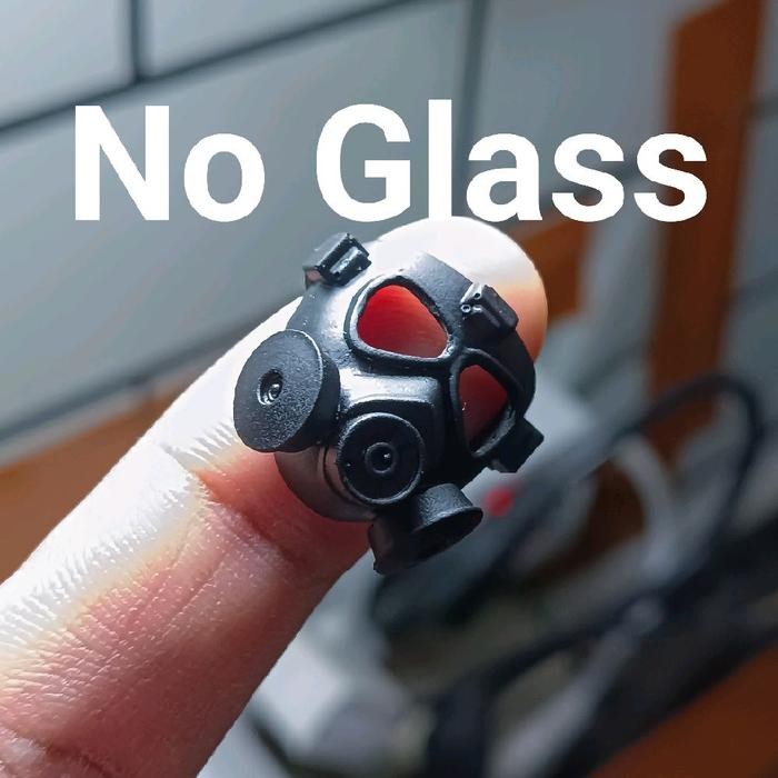 Topeng 1/12 Double Filter Full Face Gas Mask Topeng Gas Khusus SHF Body Kun Kitbash Skala1/12 Figma 