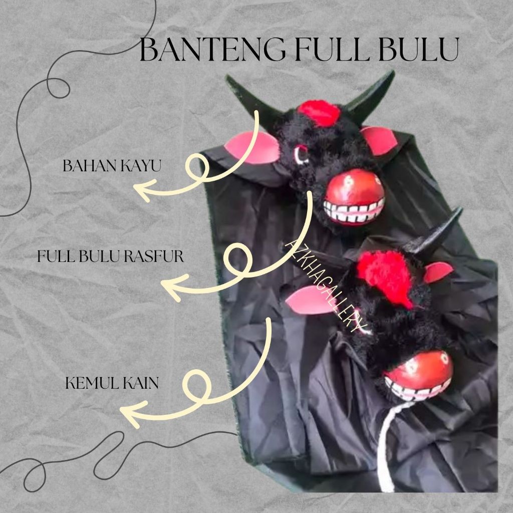 

* Bantengan Bulu FREE Kain Panjang Banteng Mberot Jaranan Reog Ponorogo Mainan Kesenian Tradisional ^