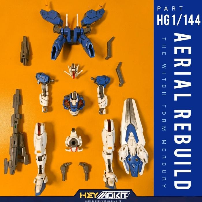 HG 1/144 TWFM HG AERIAL REBUILD NON BANDAI GUNDAM PART HEAD FACE VFIN V FIN TORSO BODY CHEST WAIST S
