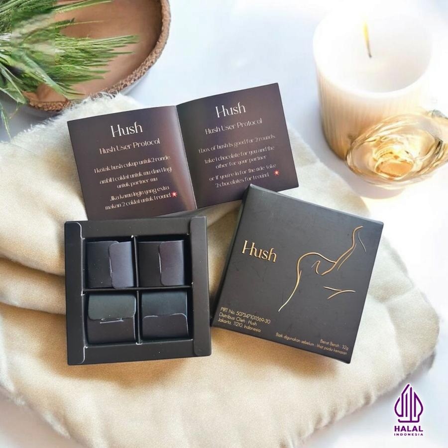 

Hush Chocolate 1 Box Isi 4 Pcs Penguat Gairah untuk Couple Aman Original di jamin asli