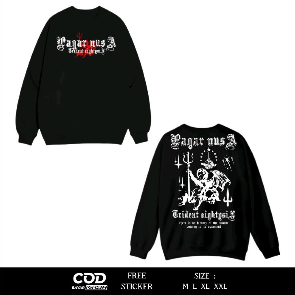 SWEATER PAGAR NUSA MENYALA PAGAR NUSA TRIDENT EIGHTYSIX - SWEATER DISTRO PAGAR NUSA - SWEATER PAGAR 