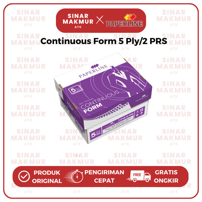 

Continuous Form/Kertas Komputer 9.5x11:2 5 Ply/K5 PRS Paperline (Dus)