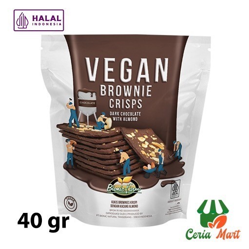 

Vegan Brownie Crisps 40 gr Keripik Tipis Bronis Coklat Brownies Chips