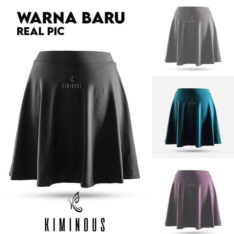 AR54DC KIMINOUS - Rok Mini STANDAR dan BIG SIZE Olahraga Gym Zumba Dancer Skirt Flare Rok Mini Korea
