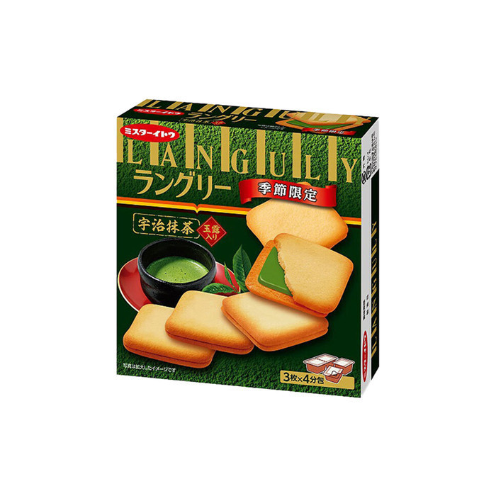 

Mr. Ito Languly Matcha Cream Sandwich /Biskuit Krim Rasa Matcha 129 Gr