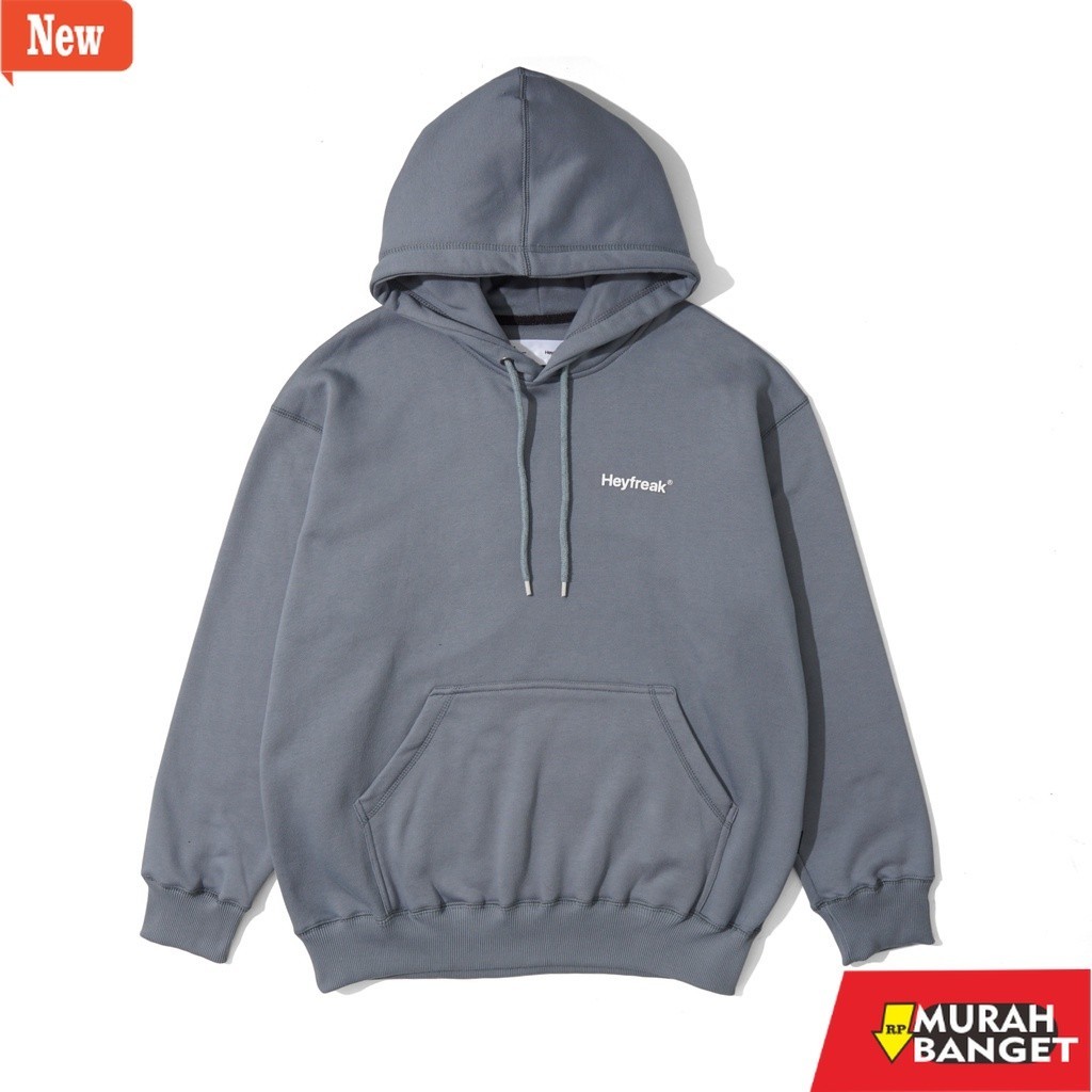 hoodie pria recomended shopee Heyfreak ( Hoodie ) PH Basic Logo Medium Grey