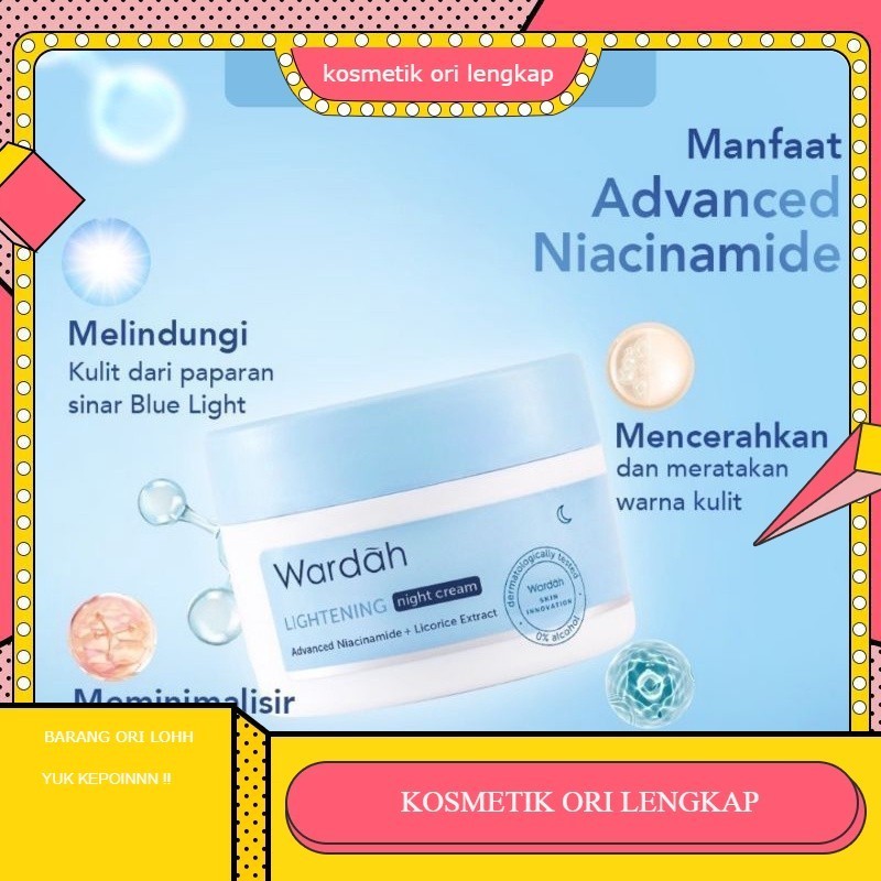 WARDAH LIGHTENING DAY AND NIGHT CREAM | night cream wardah 