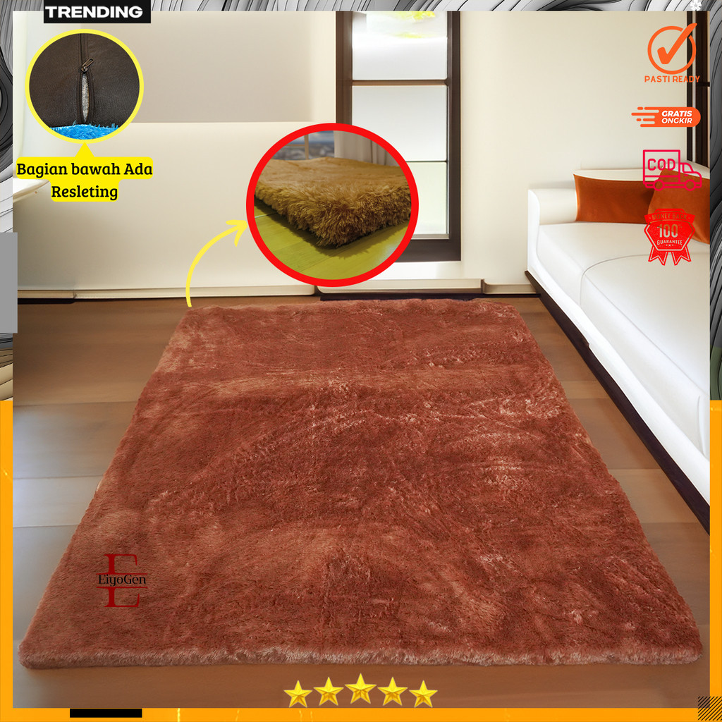 Karpet bulu rasfur ukuran 180X80X5CM..